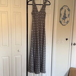 WeWoreWhat Gray Polka Dot Maxi Dress